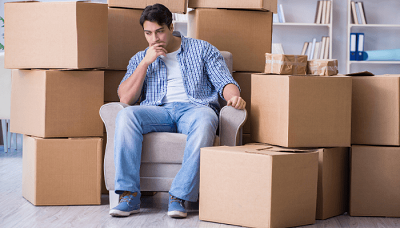 Man dividing assets in divorce